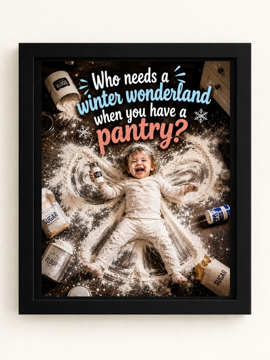 Other - Playful Pantry A.I. Art Print - 8x10 Frame